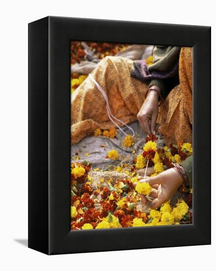 Flower Market, Lado Sarai, Delhi, India-John Henry Claude Wilson-Framed Premier Image Canvas