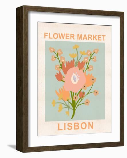 Flower Market Lisbon-null-Framed Art Print