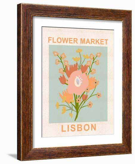 Flower Market Lisbon-null-Framed Art Print