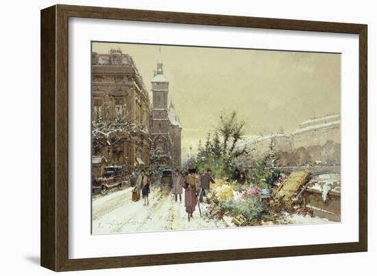 Flower Market; Marche Aux Fleurs-Eugene Galien-Laloue-Framed Giclee Print