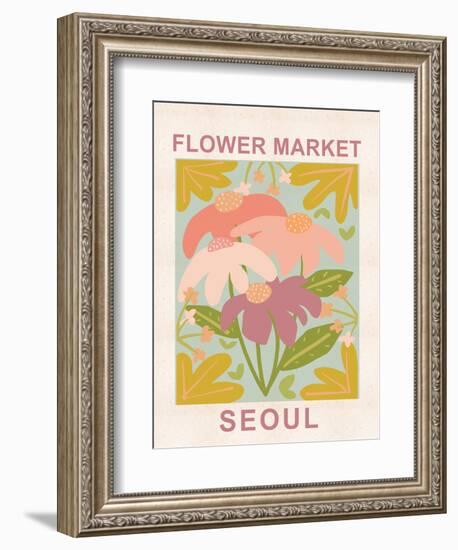 Flower Market Seoul-null-Framed Art Print