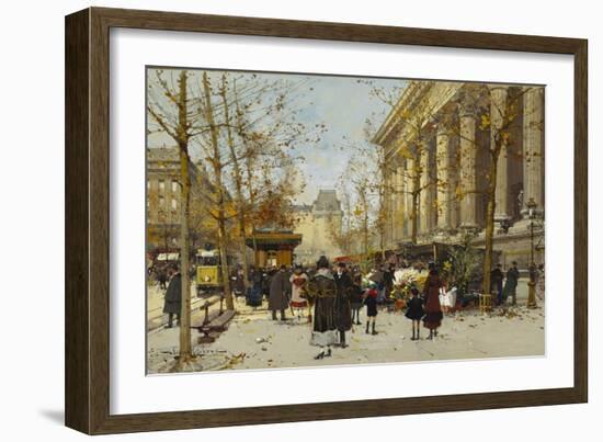 Flower Market-Eugene Galien-Laloue-Framed Giclee Print