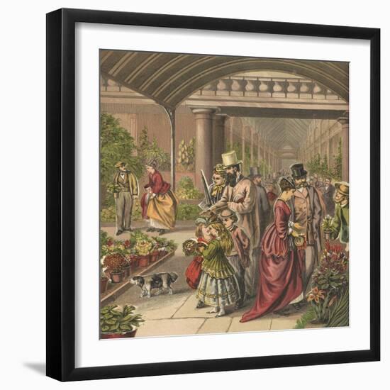 Flower Market-English School-Framed Giclee Print