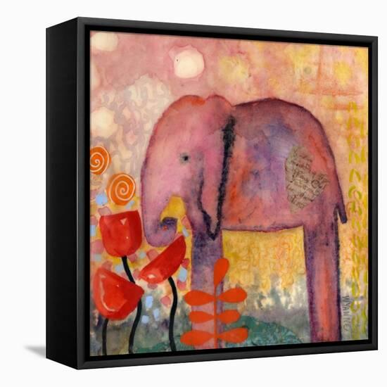 Flower Monger Elephant-Wyanne-Framed Premier Image Canvas