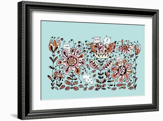 Flower Monsters-Carla Martell-Framed Giclee Print