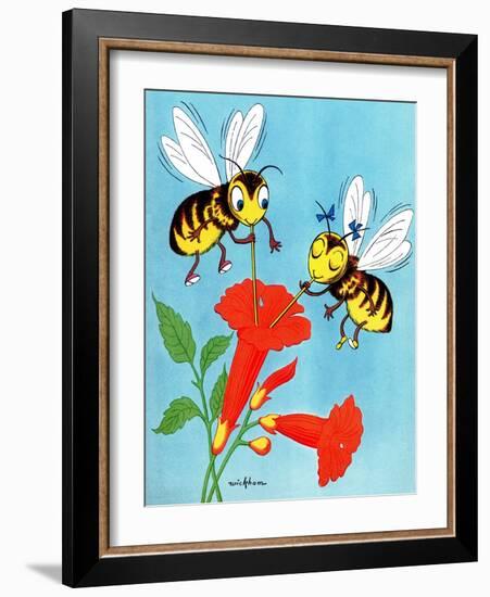 Flower Nectar - Jack & Jill-Wilmer H. Wickham-Framed Giclee Print