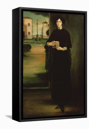 Flower of Holiness, 1910 (Oil on Canvas)-Julio Romero de Torres-Framed Premier Image Canvas