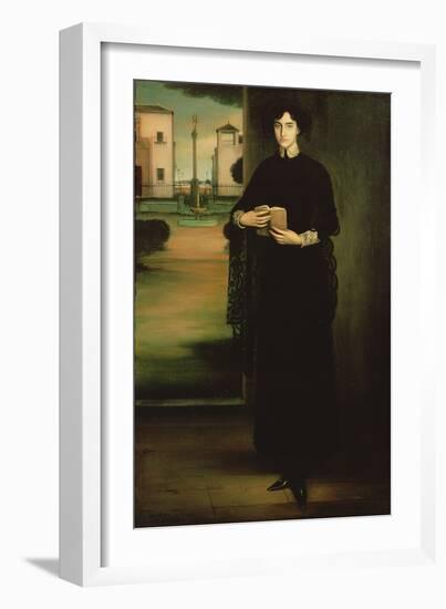 Flower of Holiness, 1910 (Oil on Canvas)-Julio Romero de Torres-Framed Giclee Print