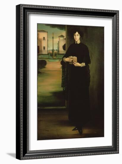 Flower of Holiness, 1910 (Oil on Canvas)-Julio Romero de Torres-Framed Giclee Print