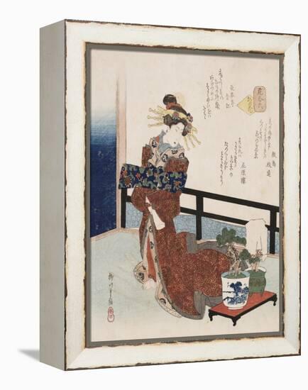Flower of the Capital, Yanagawa Shigenobu II (C.1824-1860), Kakuban Surimono-Chokosai Eisho-Framed Premier Image Canvas