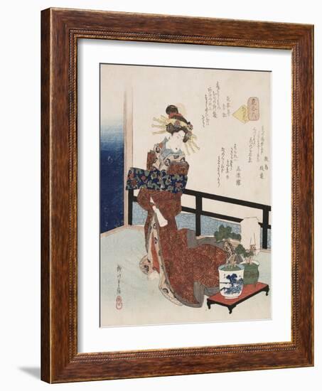 Flower of the Capital, Yanagawa Shigenobu II (C.1824-1860), Kakuban Surimono-Chokosai Eisho-Framed Giclee Print