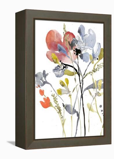 Flower Overlay I-Jennifer Goldberger-Framed Stretched Canvas