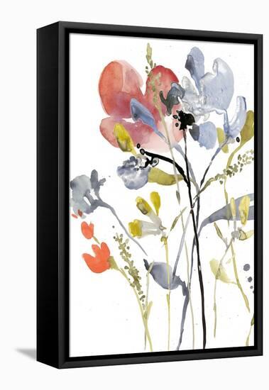 Flower Overlay I-Jennifer Goldberger-Framed Stretched Canvas