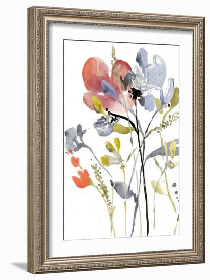 Flower Overlay I-Jennifer Goldberger-Framed Art Print