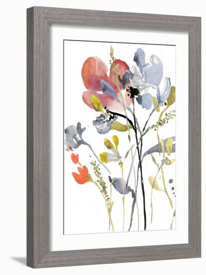 Flower Overlay I-Jennifer Goldberger-Framed Art Print