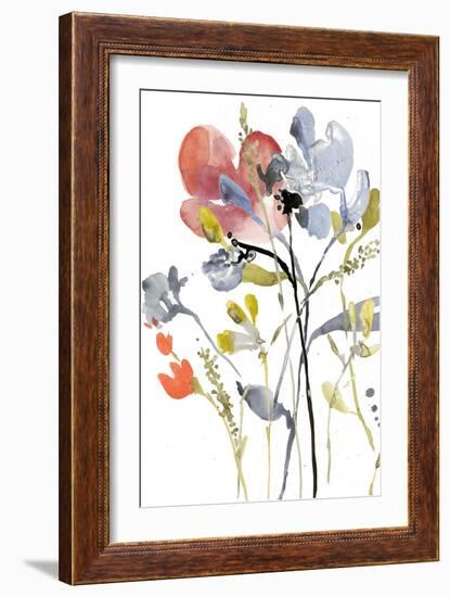 Flower Overlay I-Jennifer Goldberger-Framed Art Print