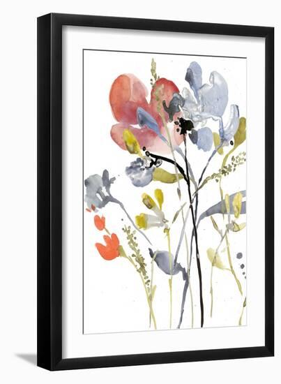 Flower Overlay I-Jennifer Goldberger-Framed Art Print