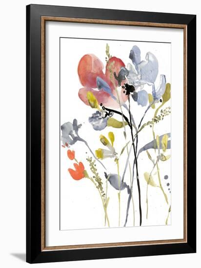 Flower Overlay I-Jennifer Goldberger-Framed Art Print