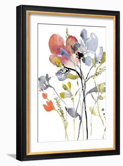 Flower Overlay I-Jennifer Goldberger-Framed Art Print