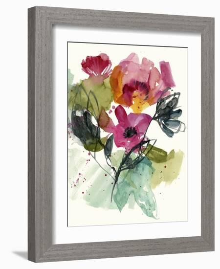 Flower Party II-Jennifer Goldberger-Framed Art Print