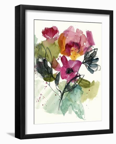 Flower Party II-Jennifer Goldberger-Framed Art Print