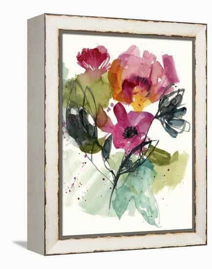 Flower Party II-Jennifer Goldberger-Framed Stretched Canvas