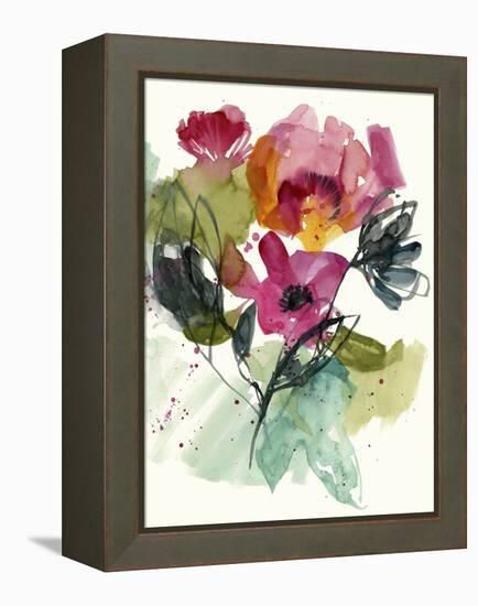 Flower Party II-Jennifer Goldberger-Framed Stretched Canvas