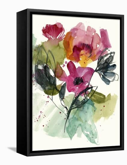 Flower Party II-Jennifer Goldberger-Framed Stretched Canvas