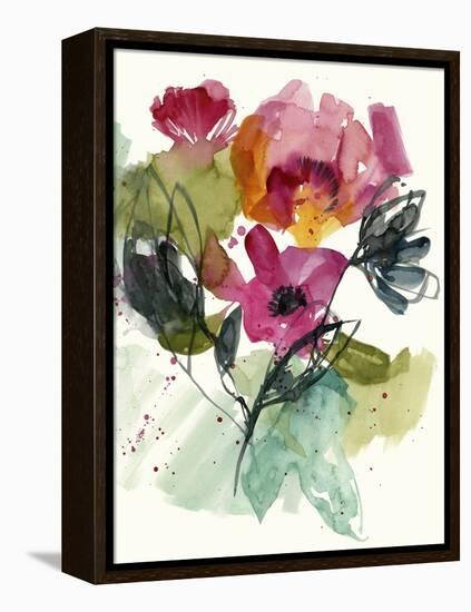 Flower Party II-Jennifer Goldberger-Framed Stretched Canvas