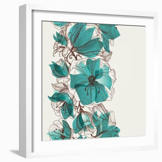 Flower Pattern-Danussa-Framed Art Print