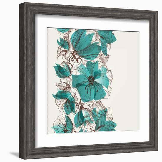 Flower Pattern-Danussa-Framed Art Print