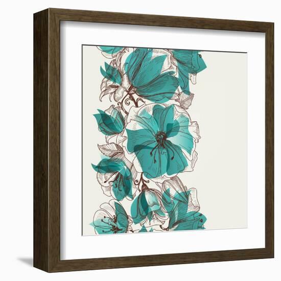 Flower Pattern-Danussa-Framed Art Print