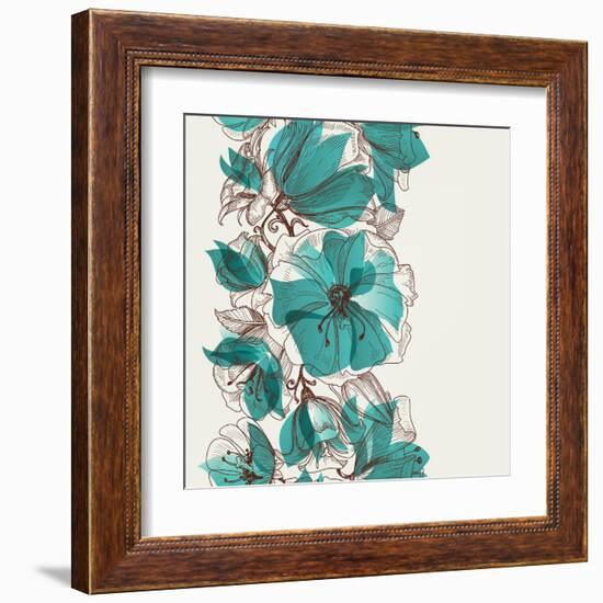 Flower Pattern-Danussa-Framed Art Print