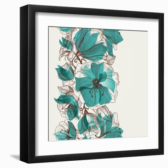 Flower Pattern-Danussa-Framed Art Print