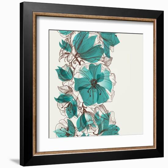 Flower Pattern-Danussa-Framed Art Print