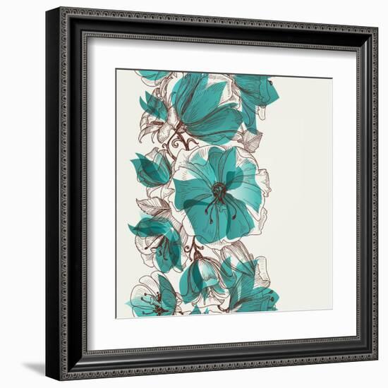 Flower Pattern-Danussa-Framed Art Print