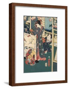 Flower Performance-Toyohara Kunichika-Framed Giclee Print