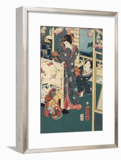 Flower Performance-Toyohara Kunichika-Framed Giclee Print