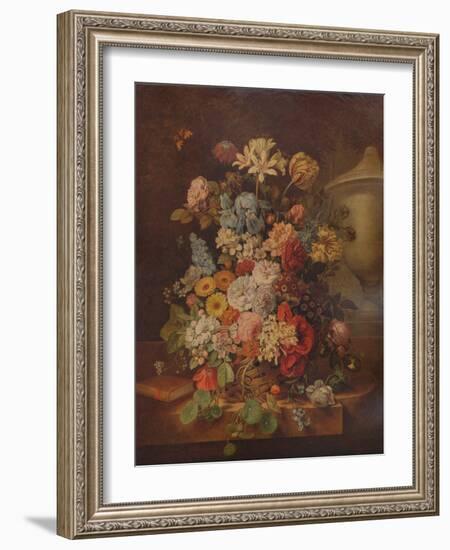 'Flower Piece', c1796, (1938)-Jan van Os-Framed Giclee Print