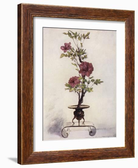 Flower-Placing-Mortimer Ludington Menpes-Framed Giclee Print