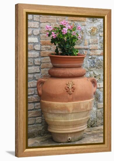 Flower Pots as Decoration. Tuscany, Italy-Tom Norring-Framed Premier Image Canvas
