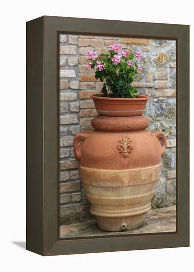 Flower Pots as Decoration. Tuscany, Italy-Tom Norring-Framed Premier Image Canvas