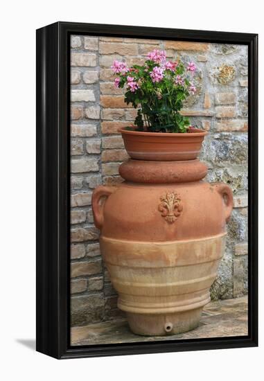 Flower Pots as Decoration. Tuscany, Italy-Tom Norring-Framed Premier Image Canvas