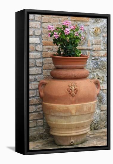 Flower Pots as Decoration. Tuscany, Italy-Tom Norring-Framed Premier Image Canvas