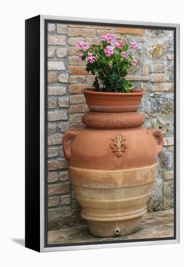 Flower Pots as Decoration. Tuscany, Italy-Tom Norring-Framed Premier Image Canvas