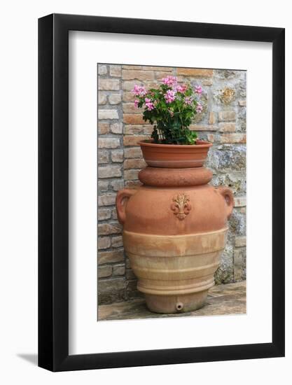 Flower Pots as Decoration. Tuscany, Italy-Tom Norring-Framed Photographic Print