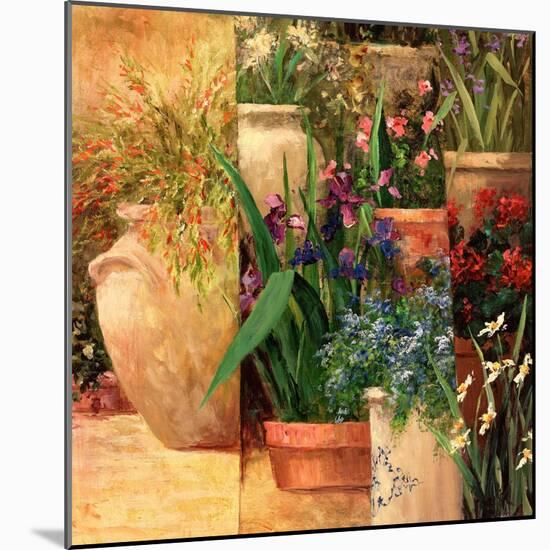 Flower Pots Left-Art Fronckowiak-Mounted Art Print