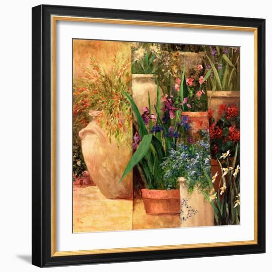 Flower Pots Left-Art Fronckowiak-Framed Art Print