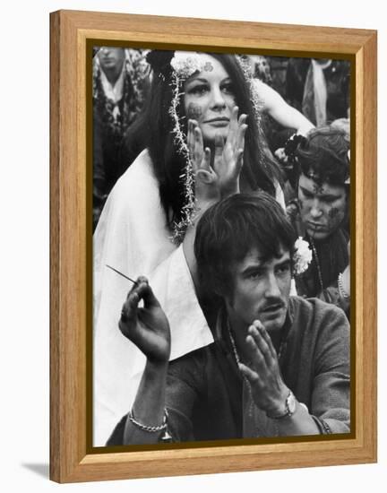 Flower Power 1967-null-Framed Premier Image Canvas