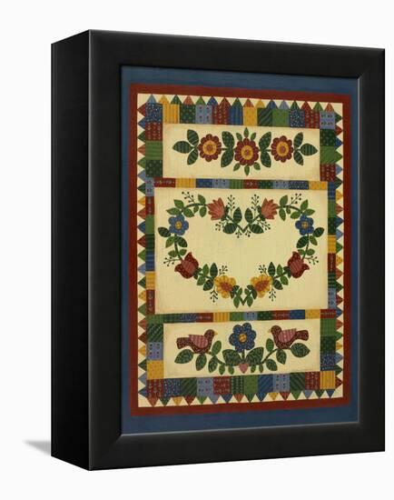 Flower Quilt 1-Debbie McMaster-Framed Premier Image Canvas